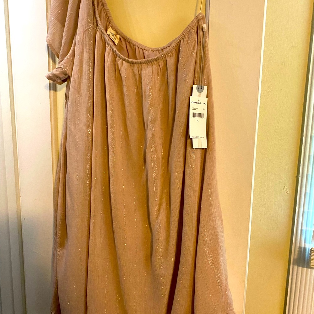 One shoulder O’Neil dress